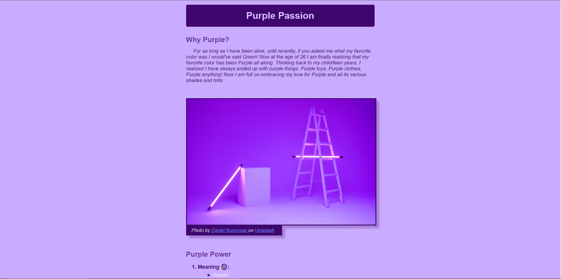 Thumbnail for Purple Passion project